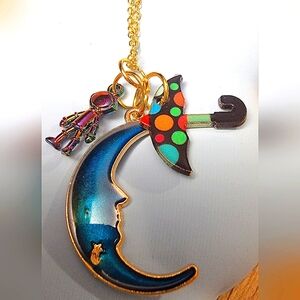 18 inch Gold Plated Charm Necklace